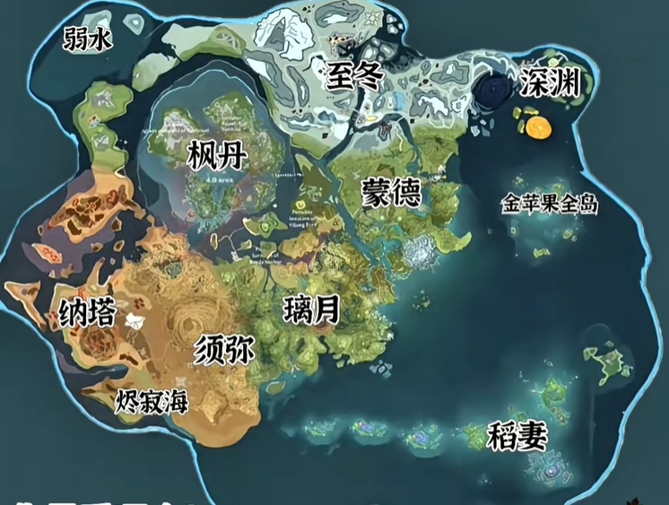 原神的地图多大？